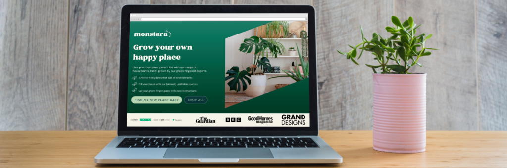 5 hero section tips you can steal from brands like Bloom & Wild,  Grind and Loop.