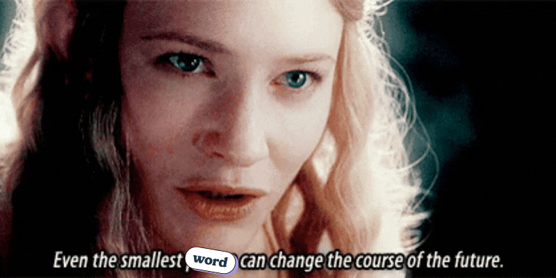 Small words gif