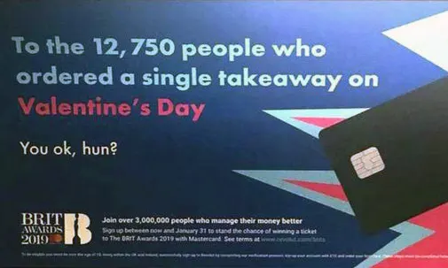Bad Revolut Valentine's Day advert