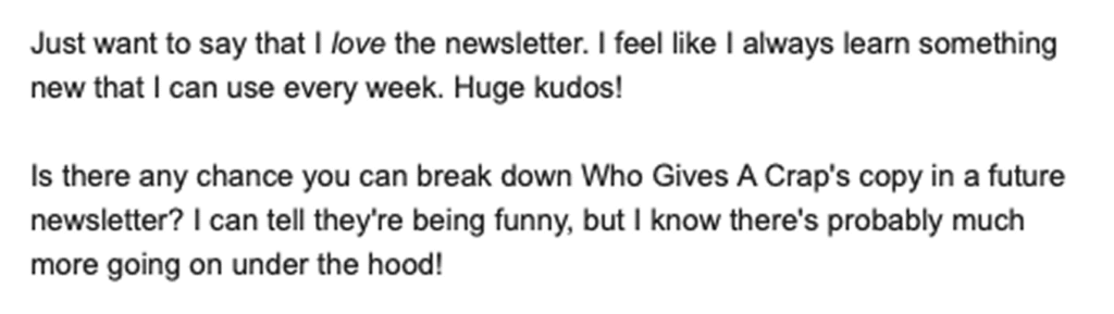 Subscriber feedback