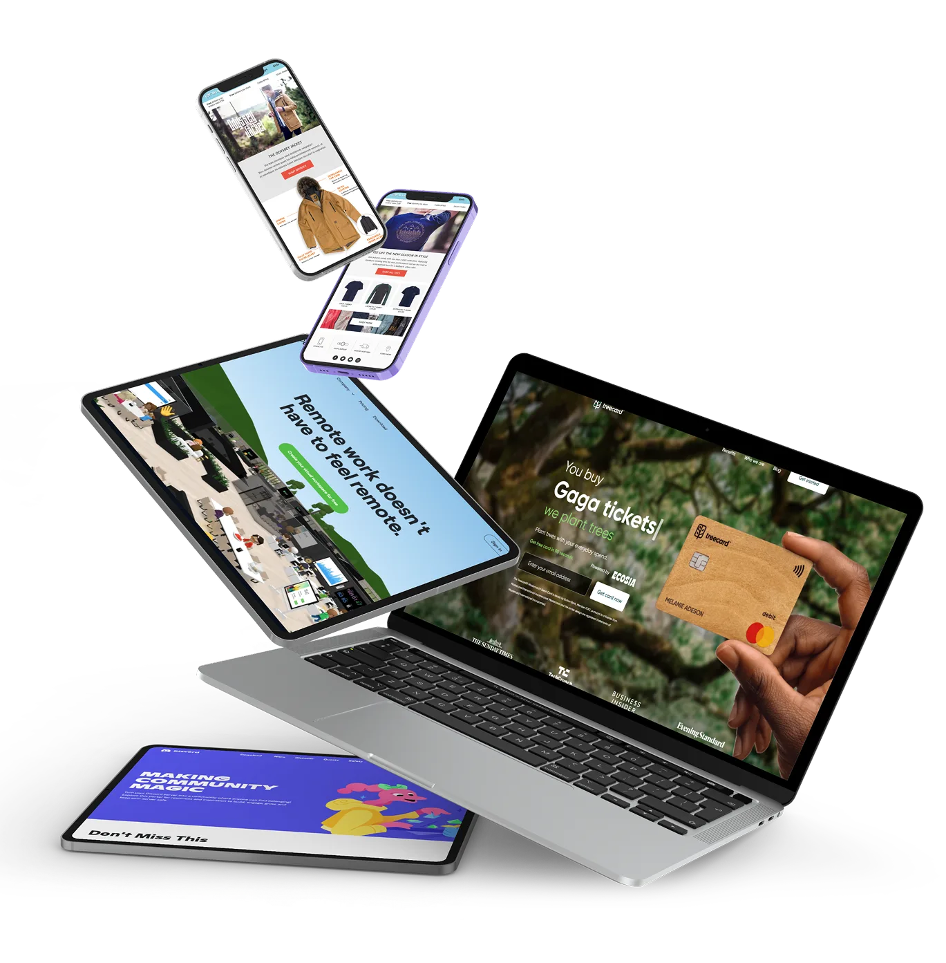 Case study mockups
