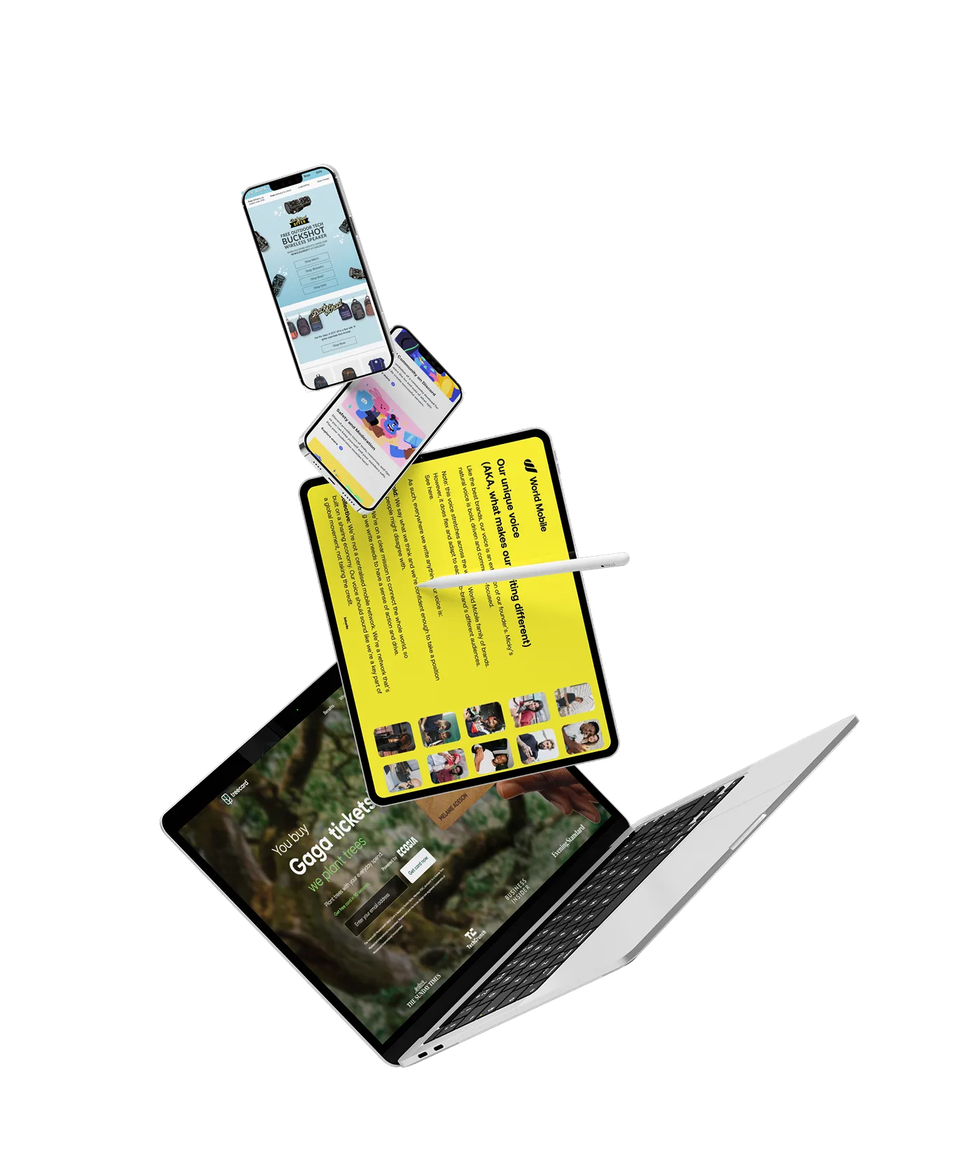 Case study mockups