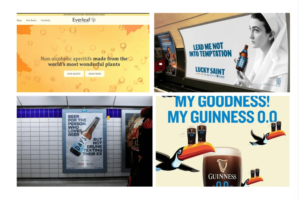Alcohol free advert examples