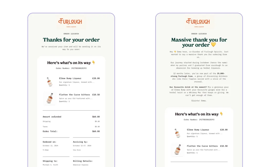 Email examples