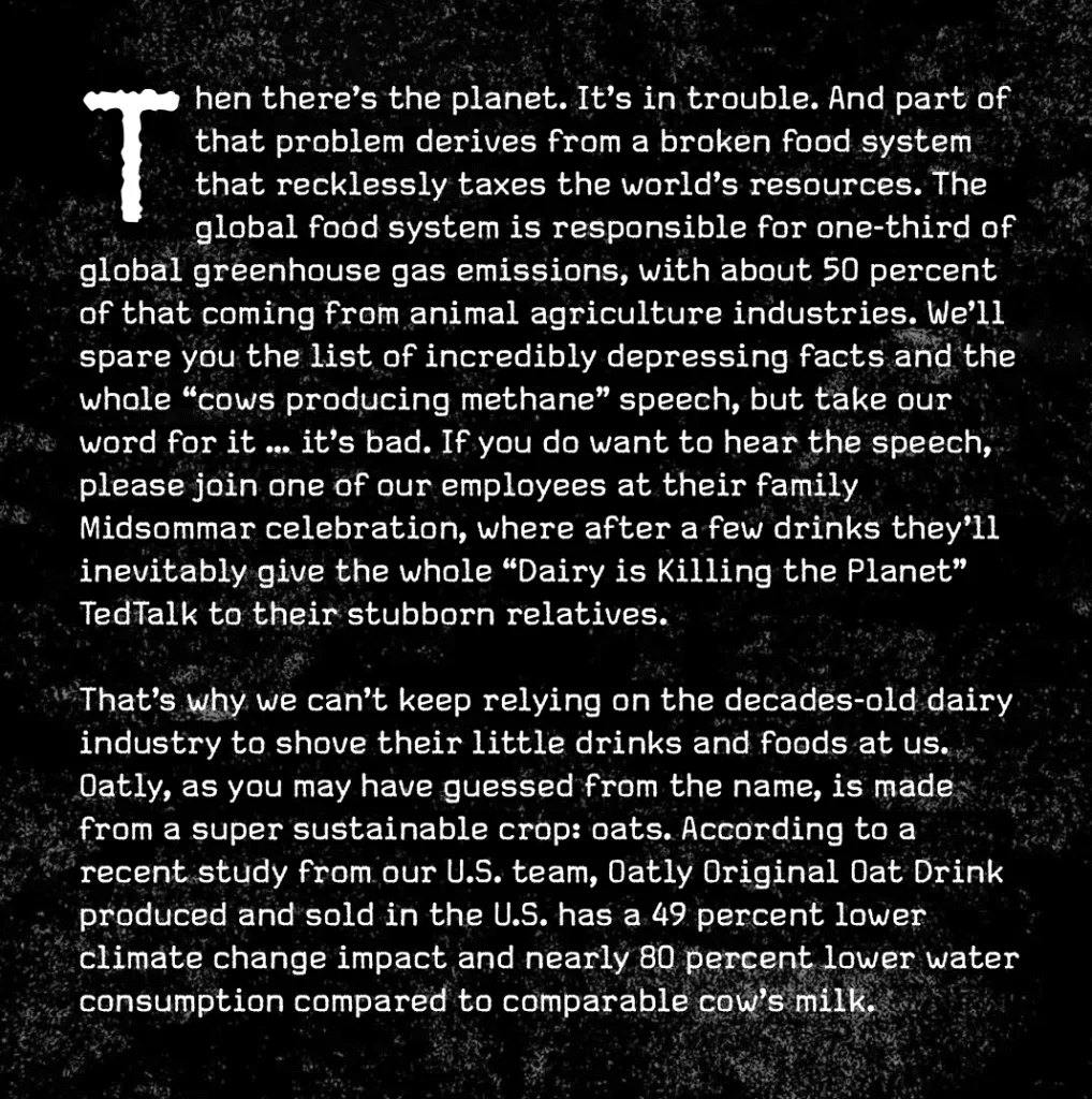 Oatly ethos