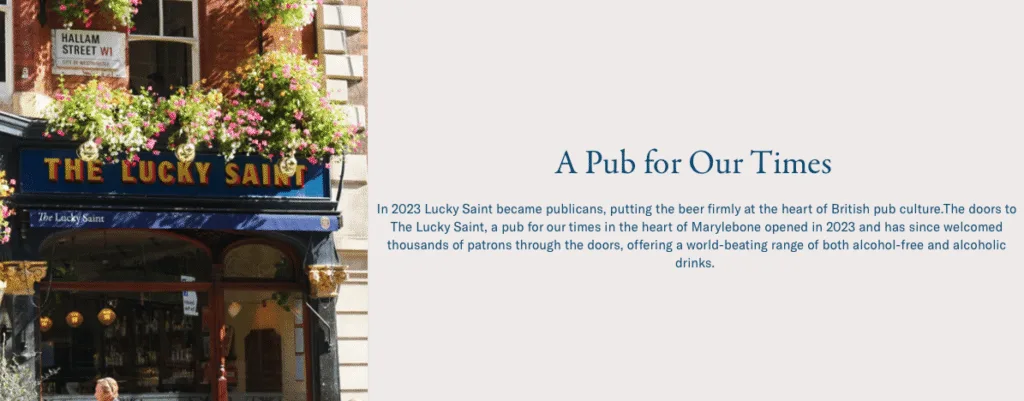 Lucky Saint brand story example 6