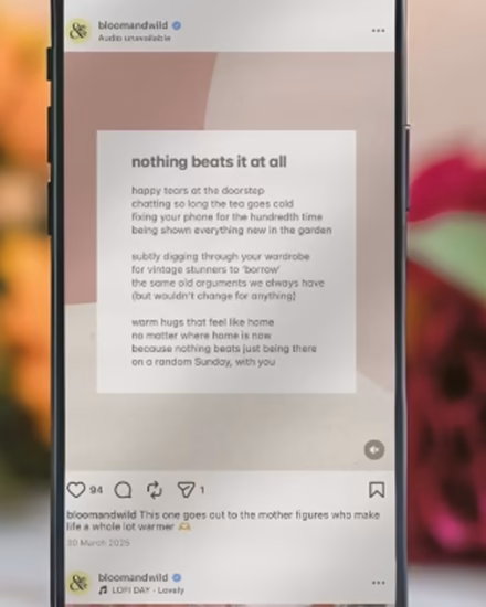 Mother's Day copy — Bloom & Wild