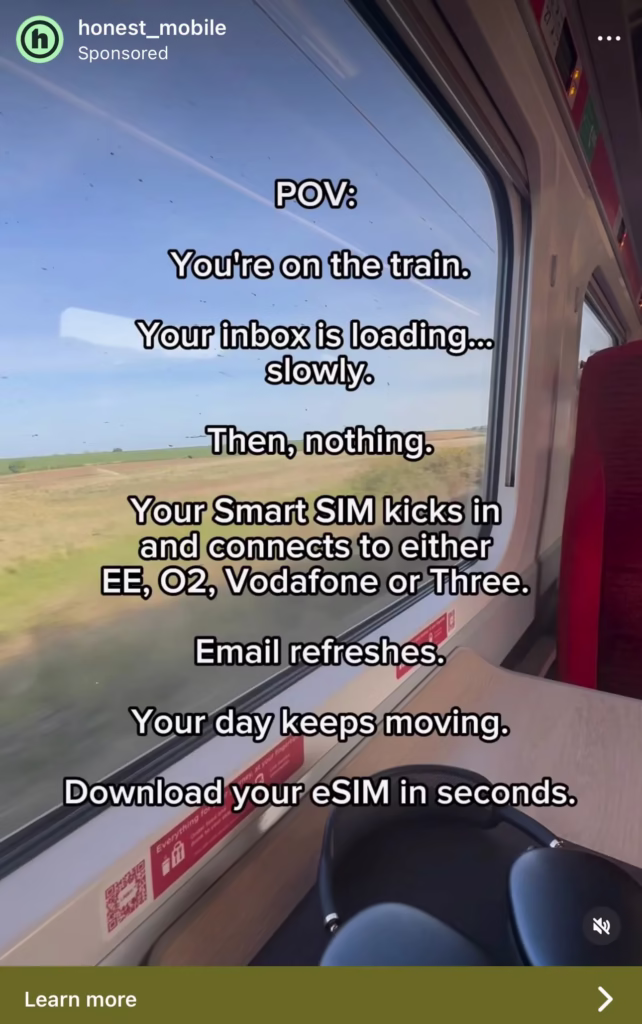 Honest Mobile’s amazing B-A-B ad