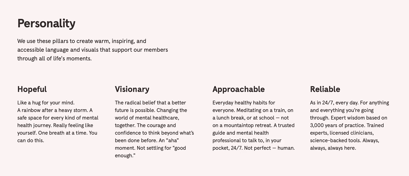Headspace — Headspace’s really handy brand voice guidelines