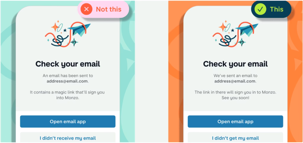 Monzo brand voice example 3