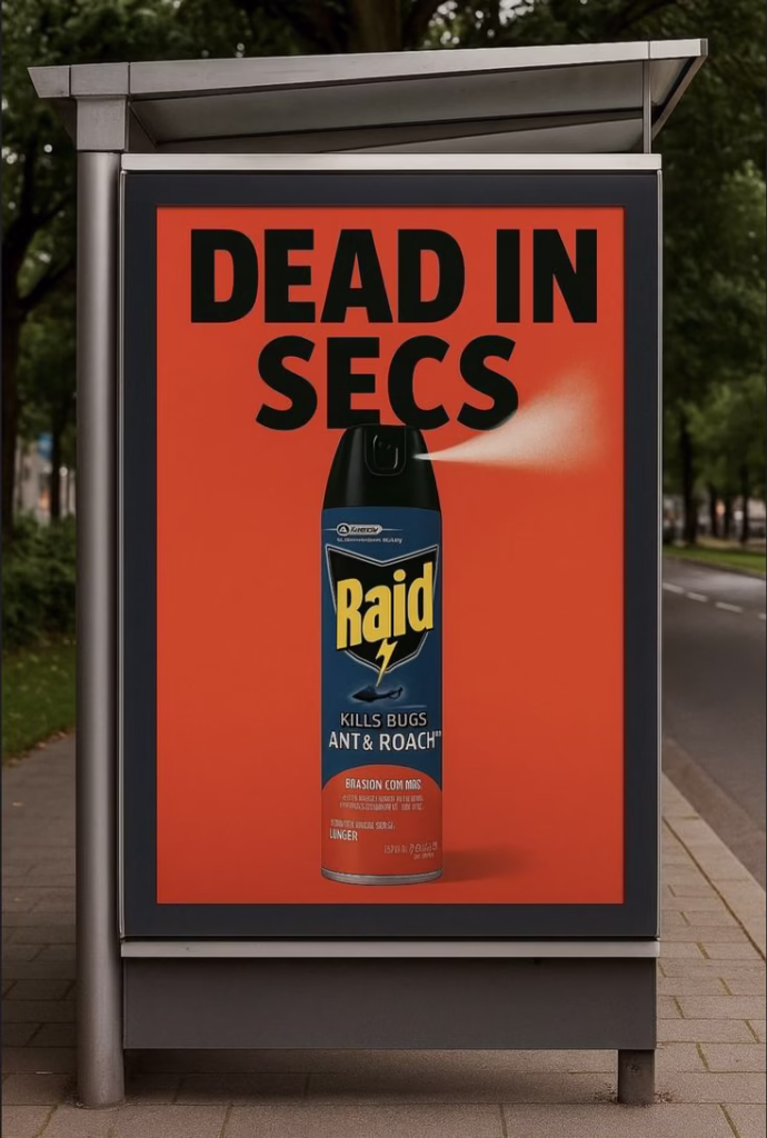 Raid’s no notes OOH campaign